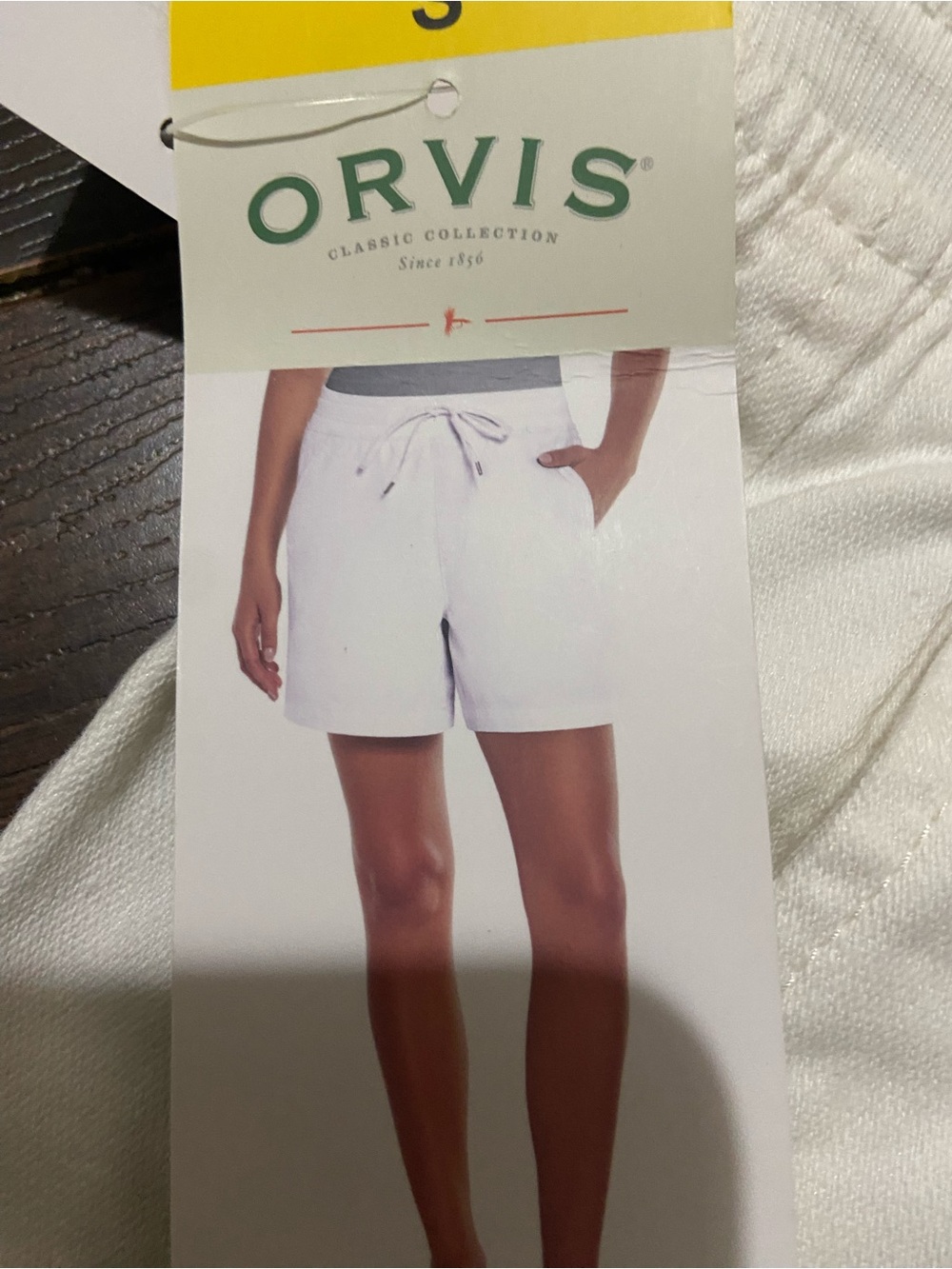Orvis Cotton Blend Drawstring Shorts White Women's Size Small